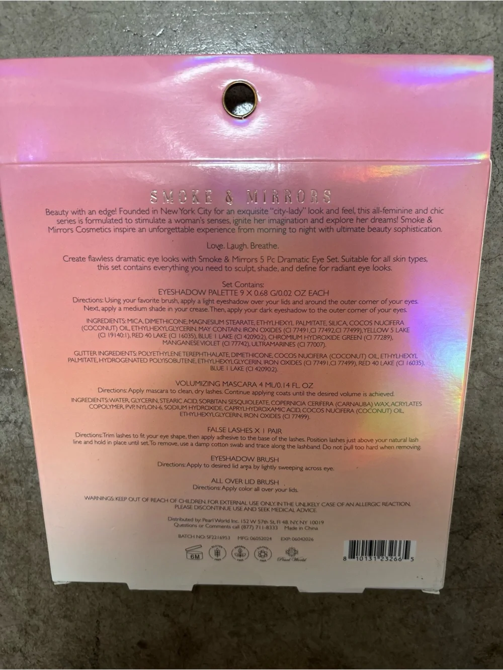 Warm and Shiny Pink Eyeshadow & Lash Set —